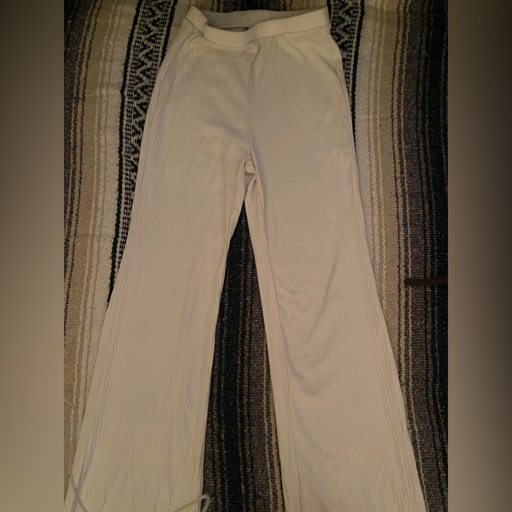 White Flare Leggings